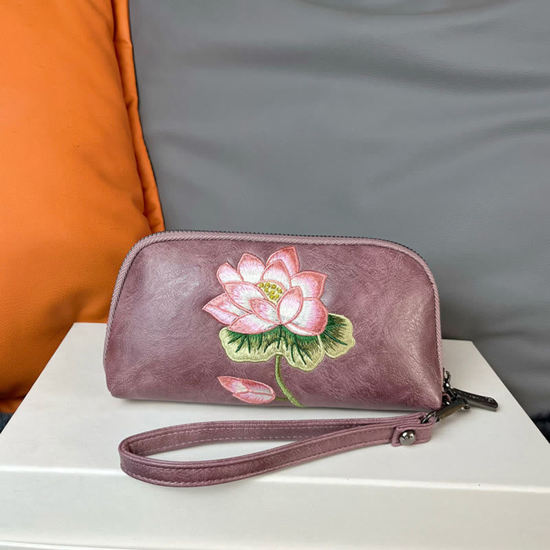 Sac à main brodé Lotus Su | Pureté spirituelle et élégance