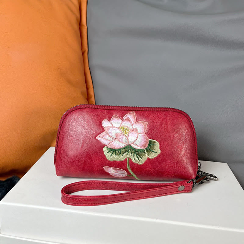 Sac à main brodé Lotus Su | Pureté spirituelle et élégance