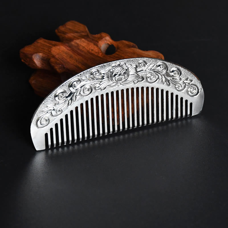 Peigne en alliage d'or Lucky Dragon Phoenix pour la protection et la force