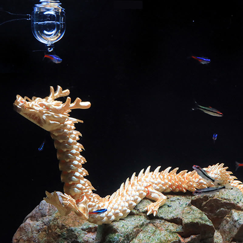 Statue lumineuse de dragon Feng Shui 45 cm pour la chance et la protection