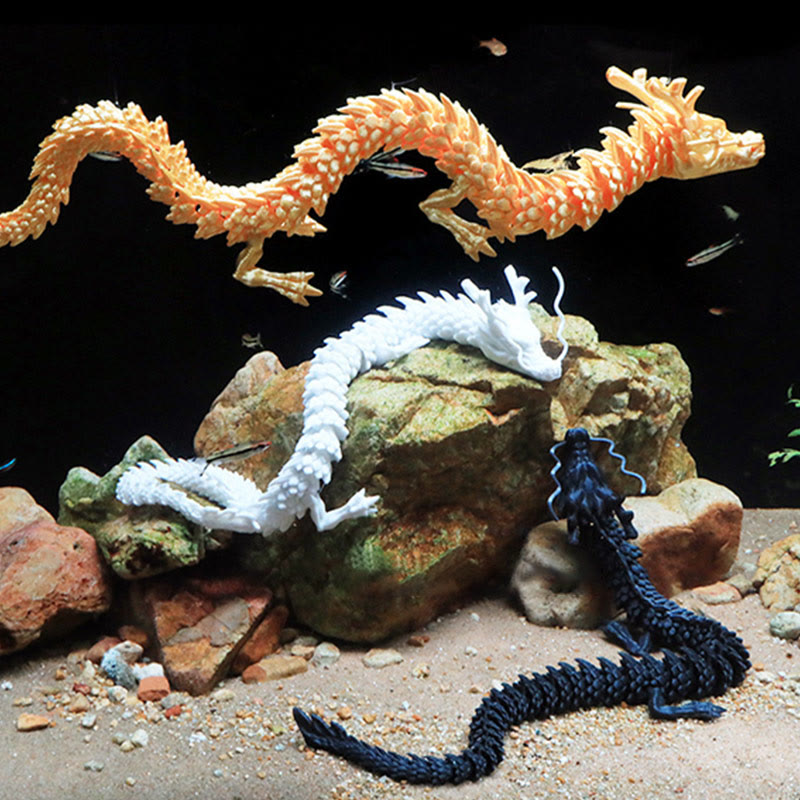 Statue lumineuse de dragon Feng Shui 45 cm pour la chance et la protection