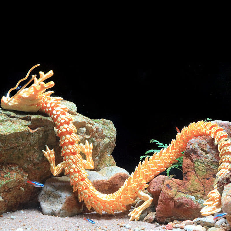 Statue lumineuse de dragon Feng Shui 45 cm pour la chance et la protection