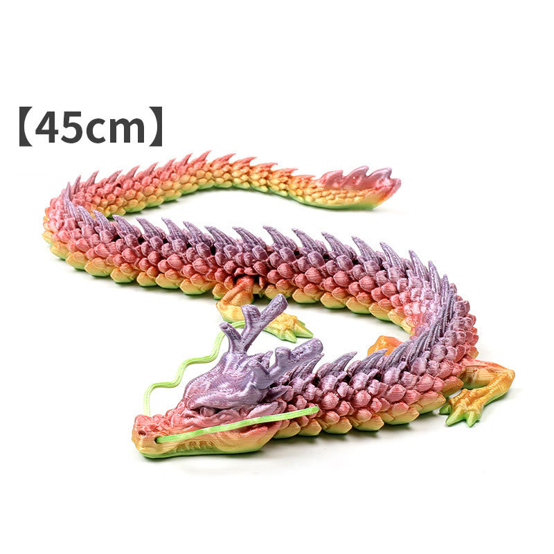 Statue lumineuse de dragon Feng Shui 45 cm pour la chance et la protection