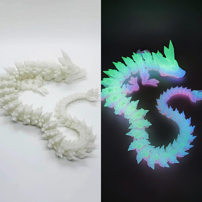 Statue lumineuse de dragon Feng Shui 45 cm pour la chance et la protection