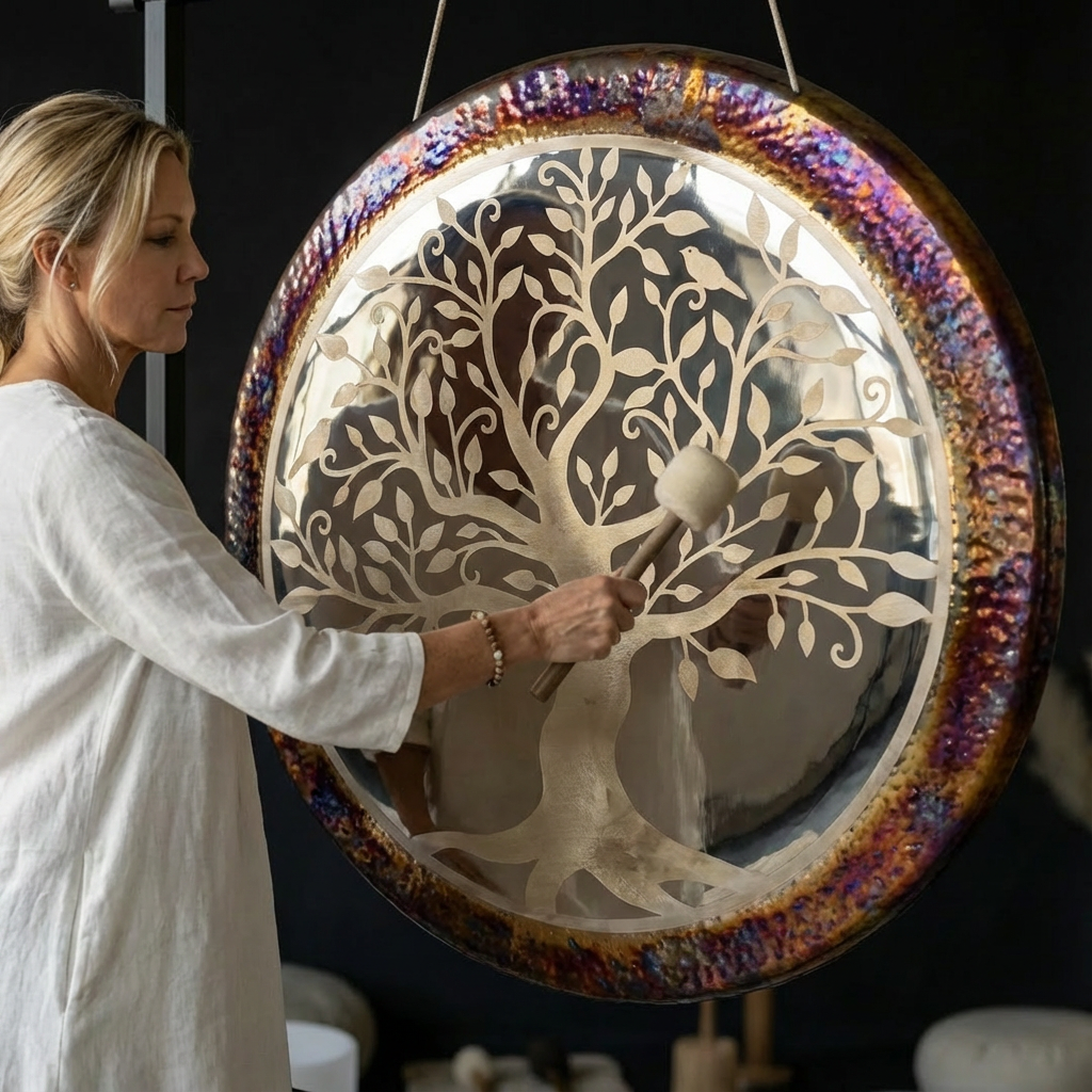 Instrument de gong lumineux - Design d'arbre magique