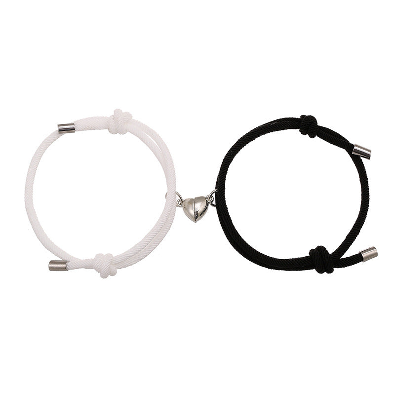 Bracelets magnétiques pour couple avec fil rouge | Protection et force