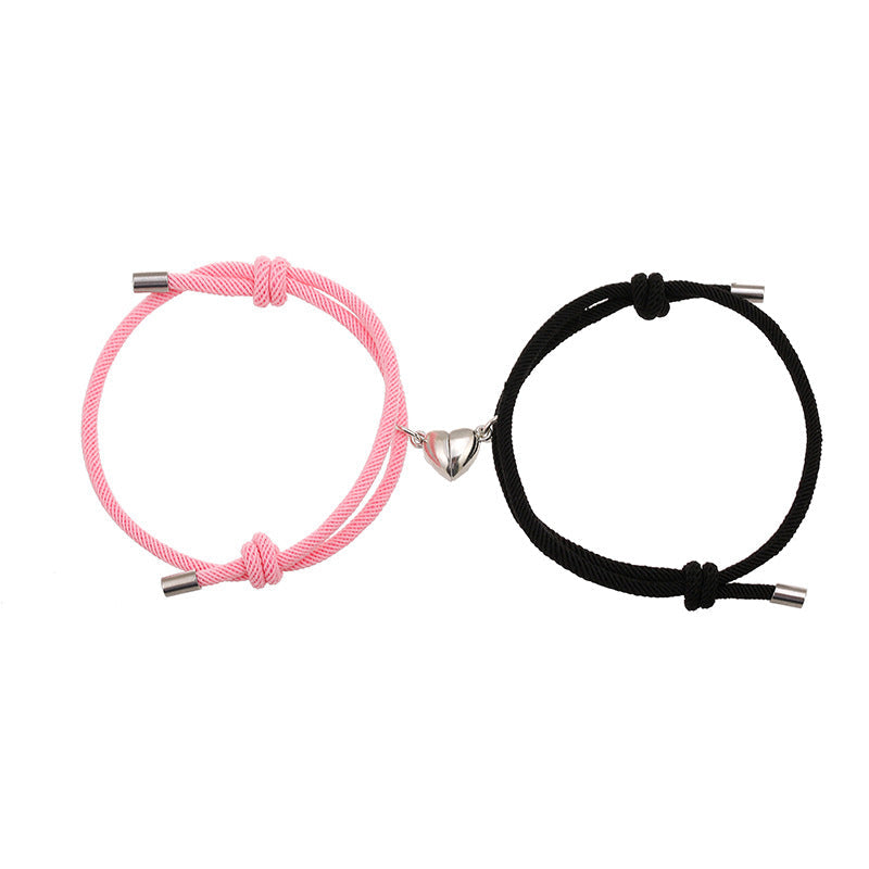 Bracelets magnétiques pour couple avec fil rouge | Protection et force