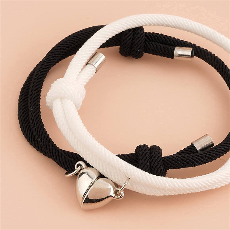 Bracelets magnétiques pour couple avec fil rouge | Protection et force