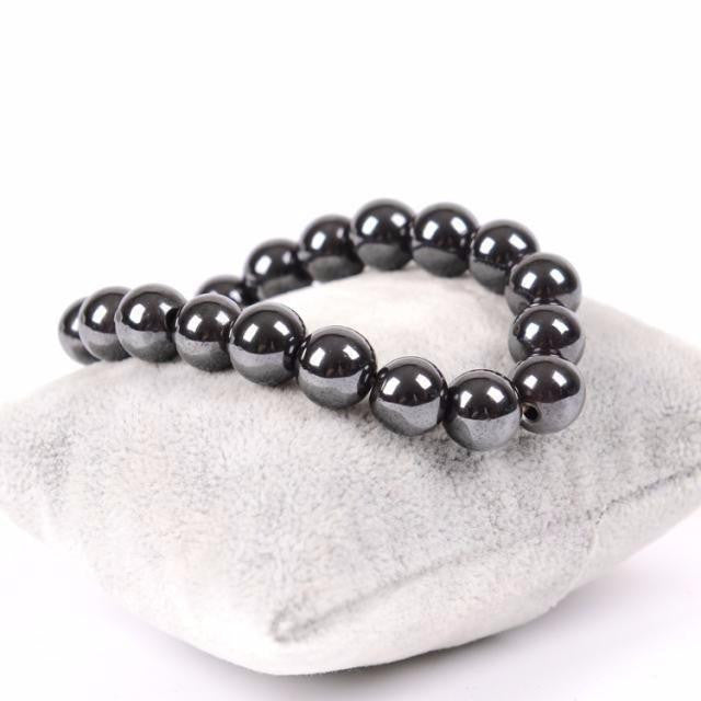 Bracelet en perles d'hématite magnétique pour l'équilibre