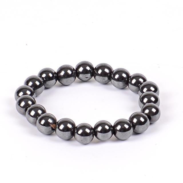 Bracelet en perles d'hématite magnétique pour l'équilibre