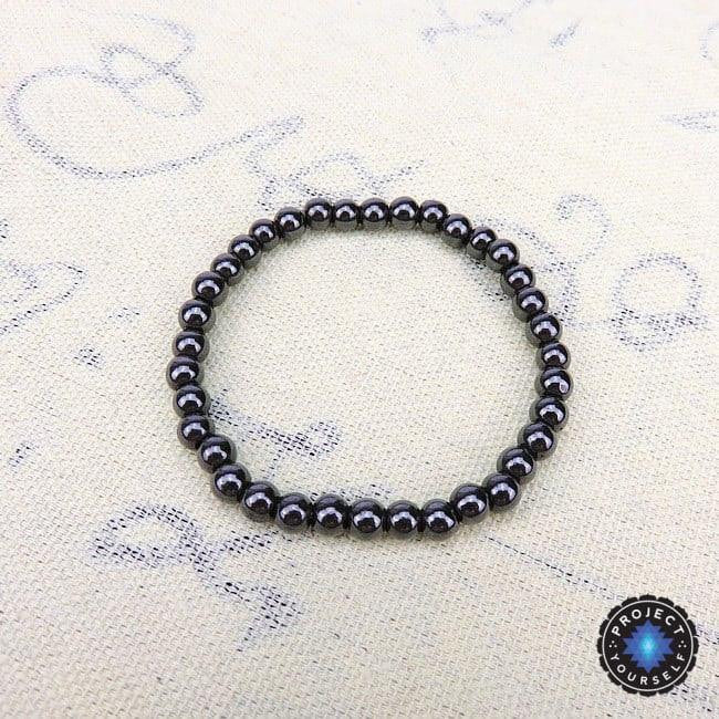 Bracelet en perles d'hématite magnétique pour l'équilibre