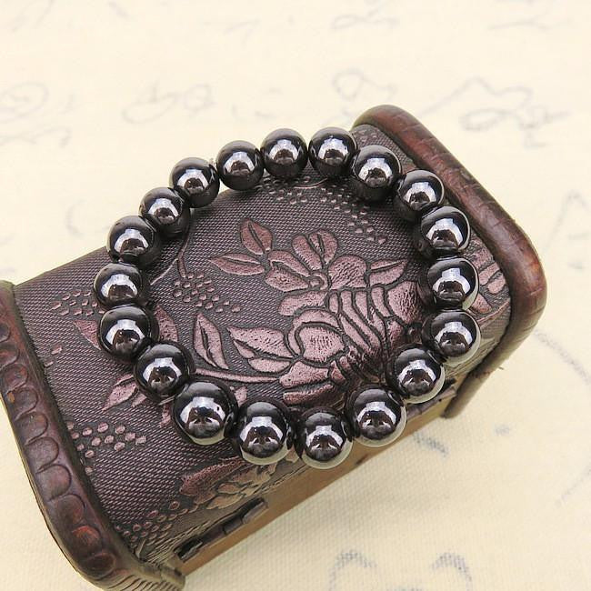 Bracelet en perles d'hématite magnétique pour l'équilibre