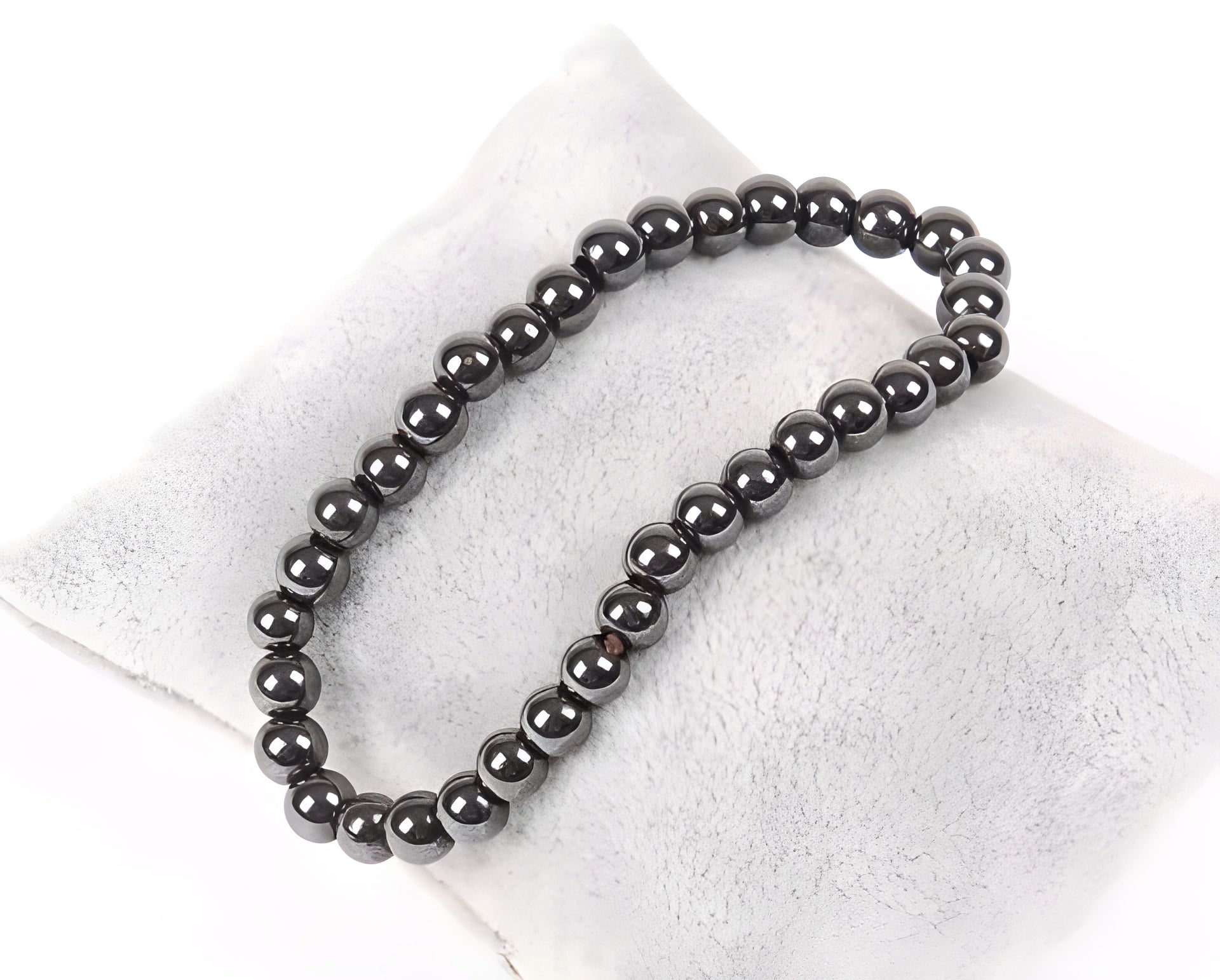 Bracelet en perles d'hématite magnétique pour l'équilibre