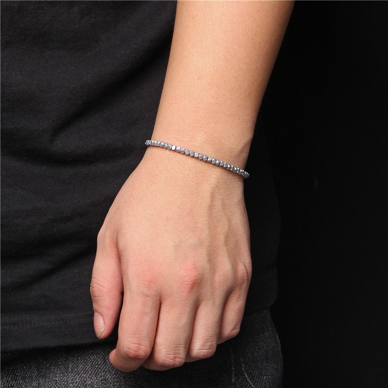Bracelet en hématite magnétique pour la mise à la terre et la protection