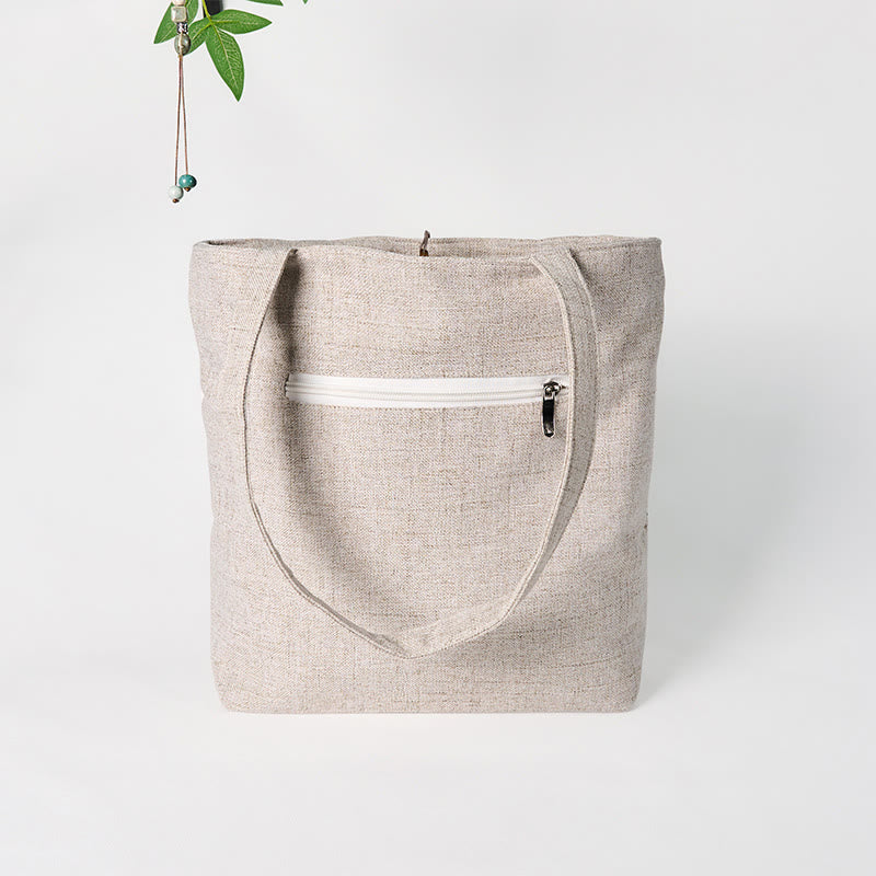 Sac de yoga en toile polyester brodée Magnolia | Durable et élégant