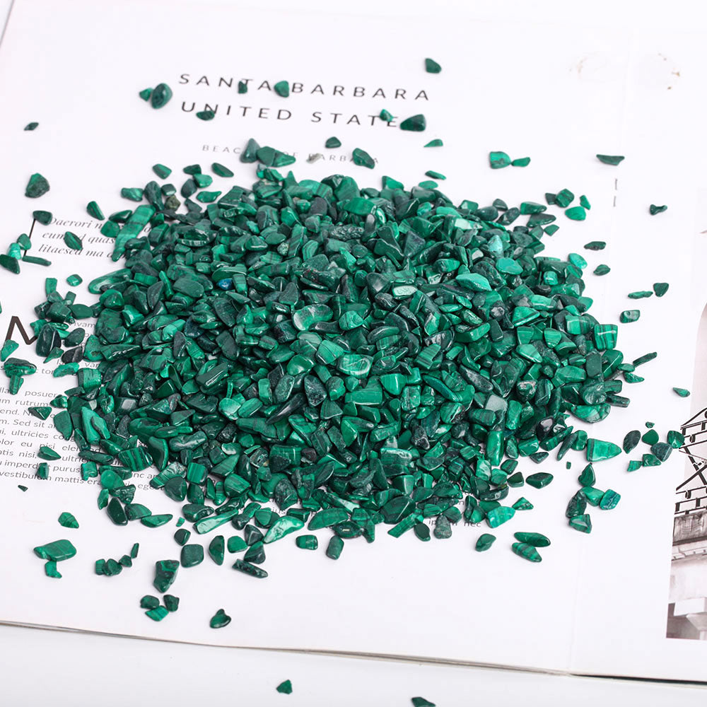 Éclats de cristal poli de malachite de 5 à 7 mm pour la guérison