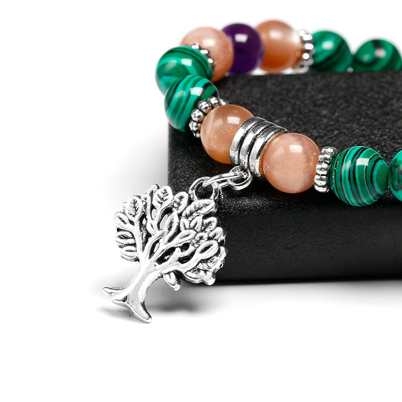 Bracelet de guérison en cristal de malachite