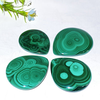 Cabochon en forme de goutte d'eau en malachite de 1,6 à 2,2 pouces, guérison par les cristaux