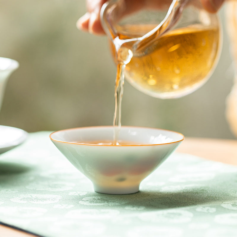 Tasse à thé en céramique Mandala Koi Fish Lotus 50 ml Harmony