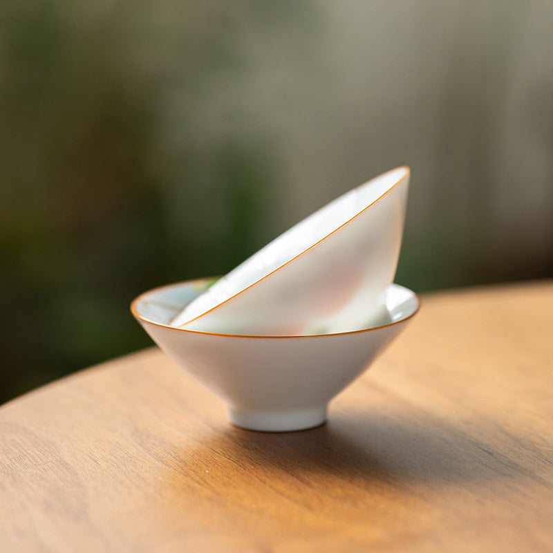 Tasse à thé en céramique Mandala Koi Fish Lotus 50 ml Harmony