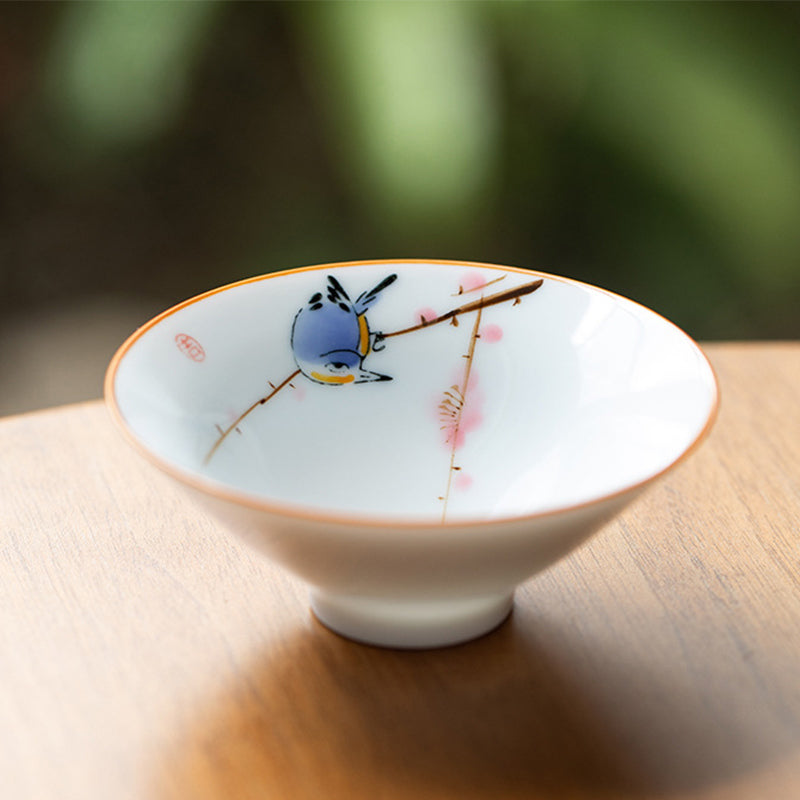 Tasse à thé en céramique Mandala Koi Fish Lotus 50 ml Harmony