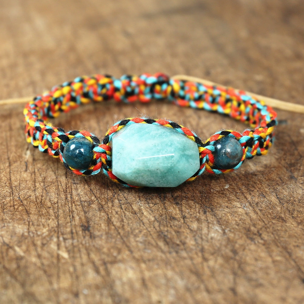 Bracelet en apatite de manifestation pour l'équilibre et la croissance