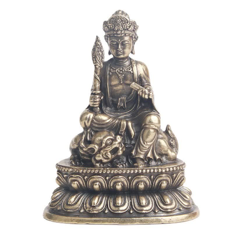 Statue de Bouddha en cuivre Manjusri Bodhisattva 49x64mm Sérénité