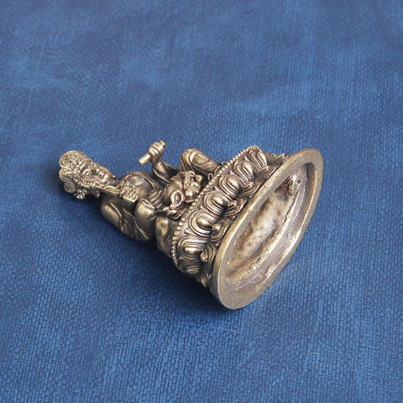 Statue de Bouddha en cuivre Manjusri Bodhisattva 49x64mm Sérénité