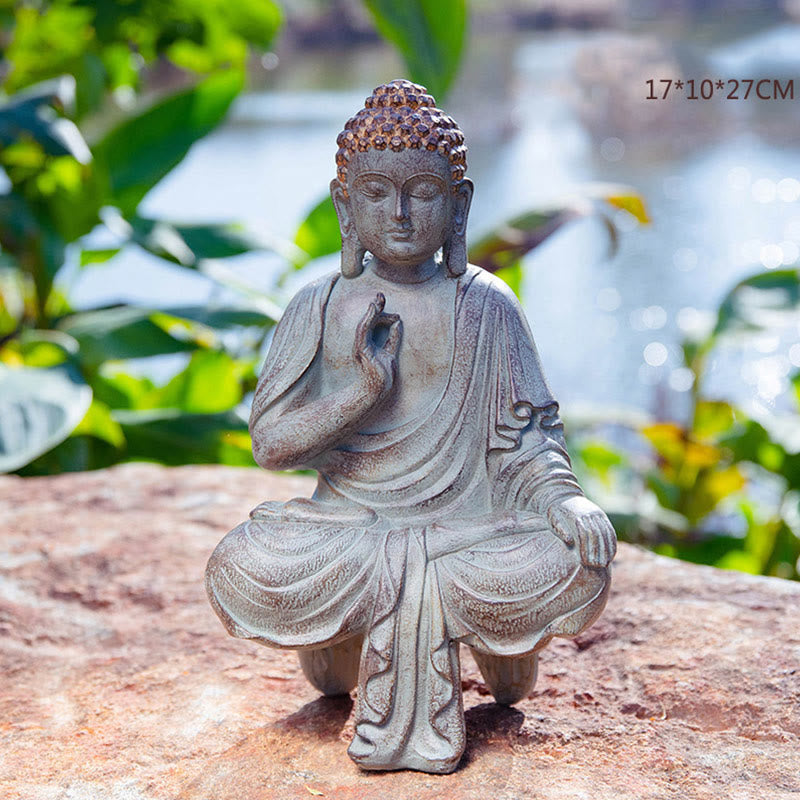 Statue de Bouddha zen en résine méditant pour la sérénité et le calme