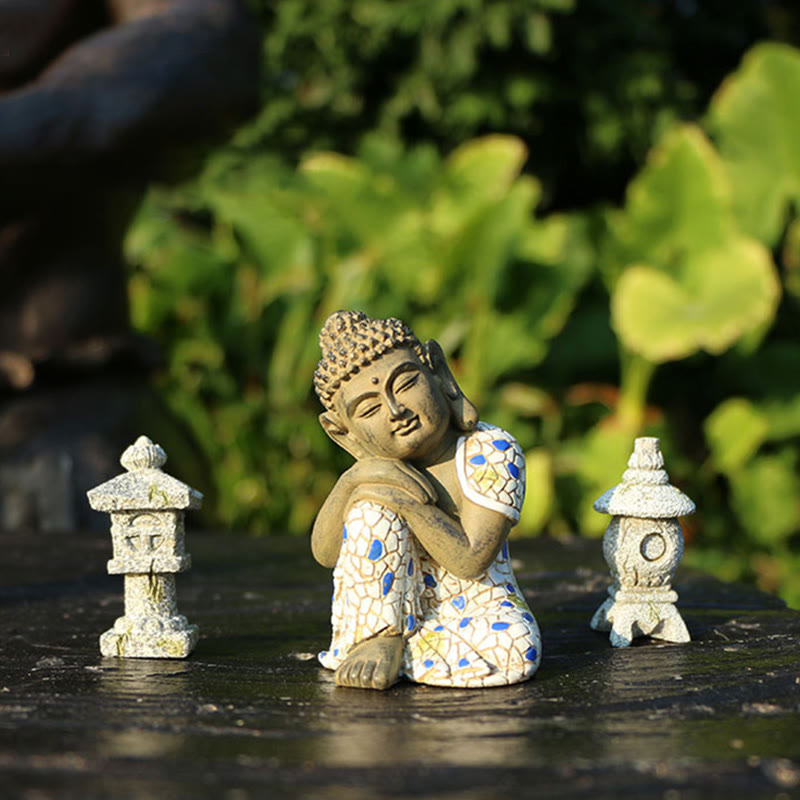 Statue de Bouddha zen en résine méditant pour la sérénité et le calme