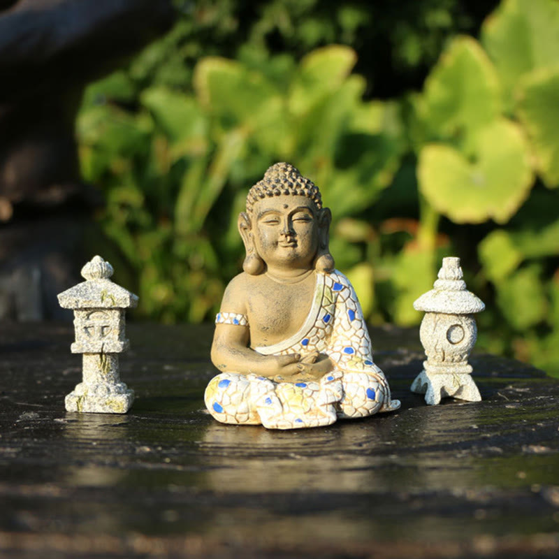 Statue de Bouddha zen en résine méditant pour la sérénité et le calme