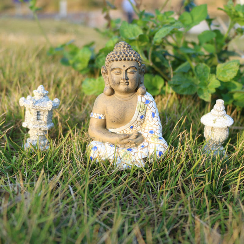 Statue de Bouddha zen en résine méditant pour la sérénité et le calme