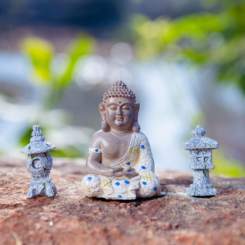 Statue de Bouddha zen en résine méditant pour la sérénité et le calme