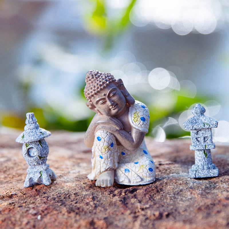 Statue de Bouddha zen en résine méditant pour la sérénité et le calme