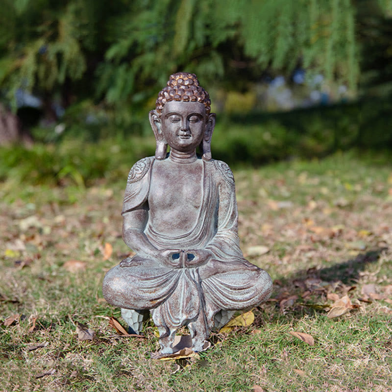 Statue de Bouddha zen en résine méditant pour la sérénité et le calme