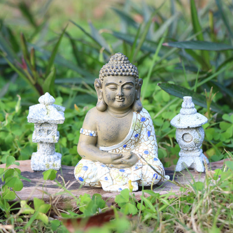 Statue de Bouddha zen en résine méditant pour la sérénité et le calme
