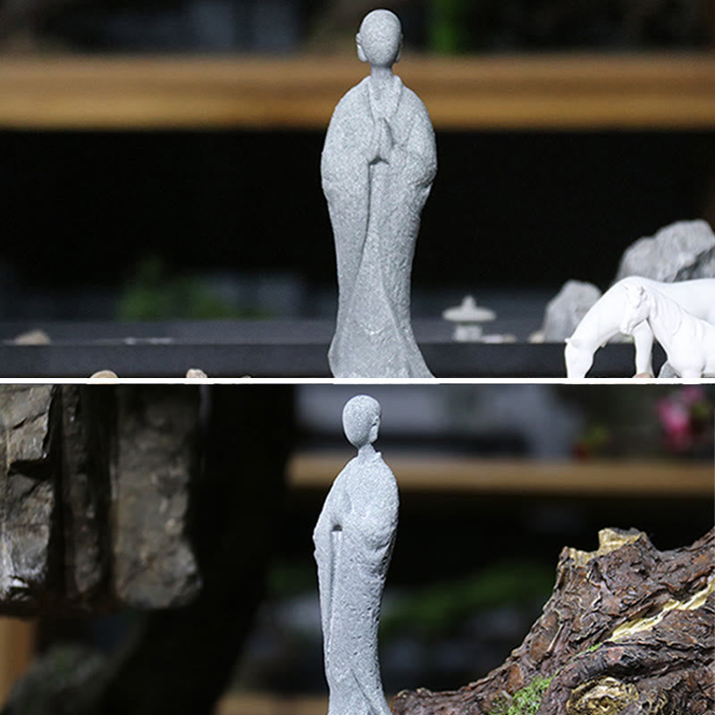 Statue de Bouddha de méditation en grès pour la sérénité et la paix