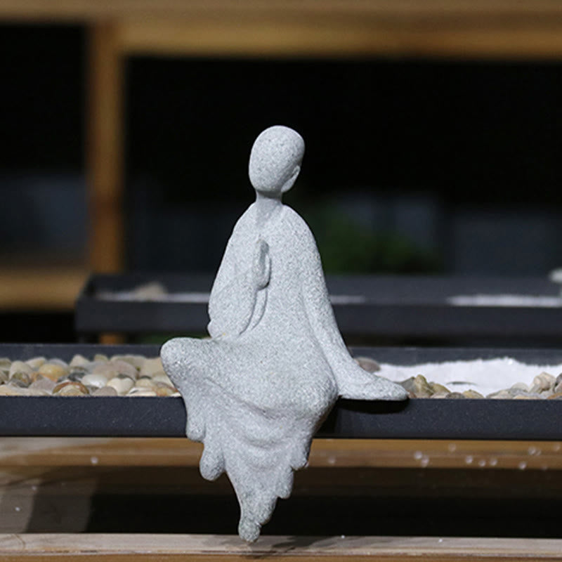 Statue de Bouddha de méditation en grès pour la sérénité et la paix