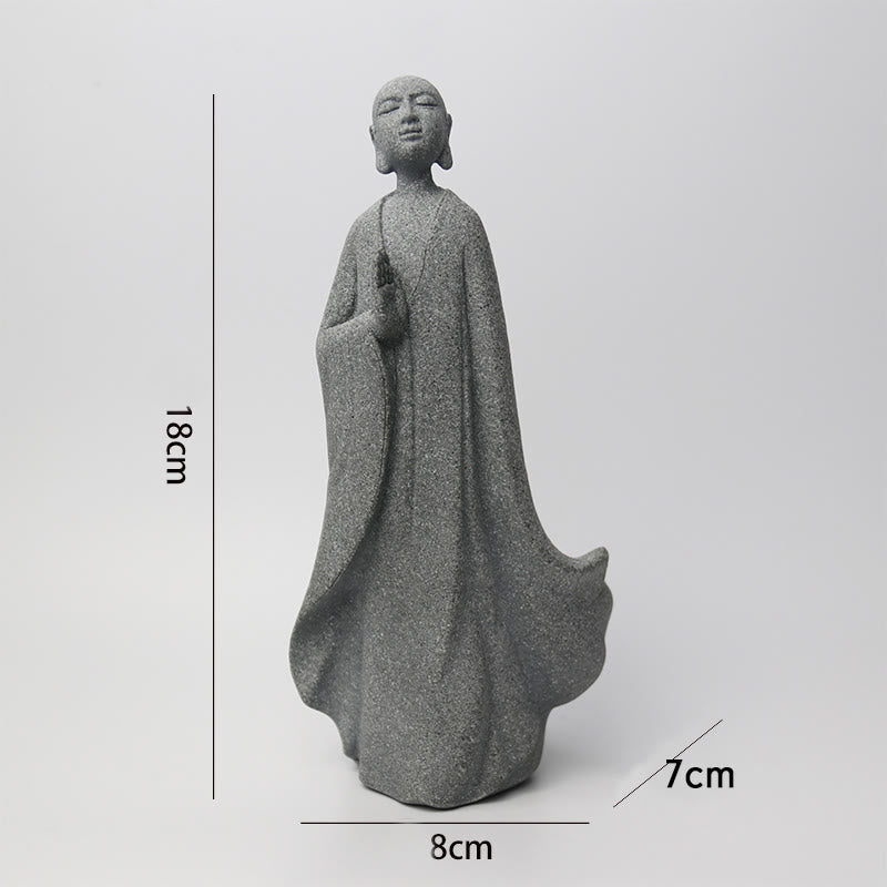 Statue de Bouddha de méditation en grès pour la sérénité et la paix