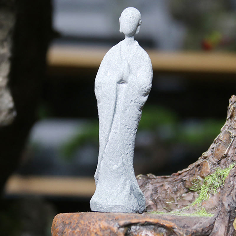 Statue de Bouddha de méditation en grès pour la sérénité et la paix