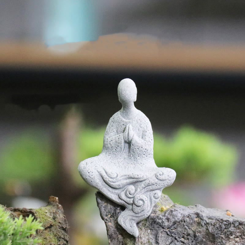 Statue de Bouddha de méditation en grès pour la sérénité et la paix