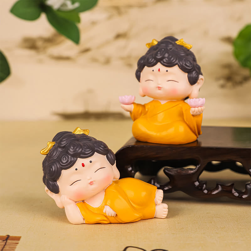 Statue de Bouddha Amitabha en résine représentant un lotus en méditation, décoration d'intérieur