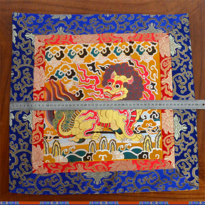 Tapis d'autel de prière et de méditation avec symbole Fengshui Kirin