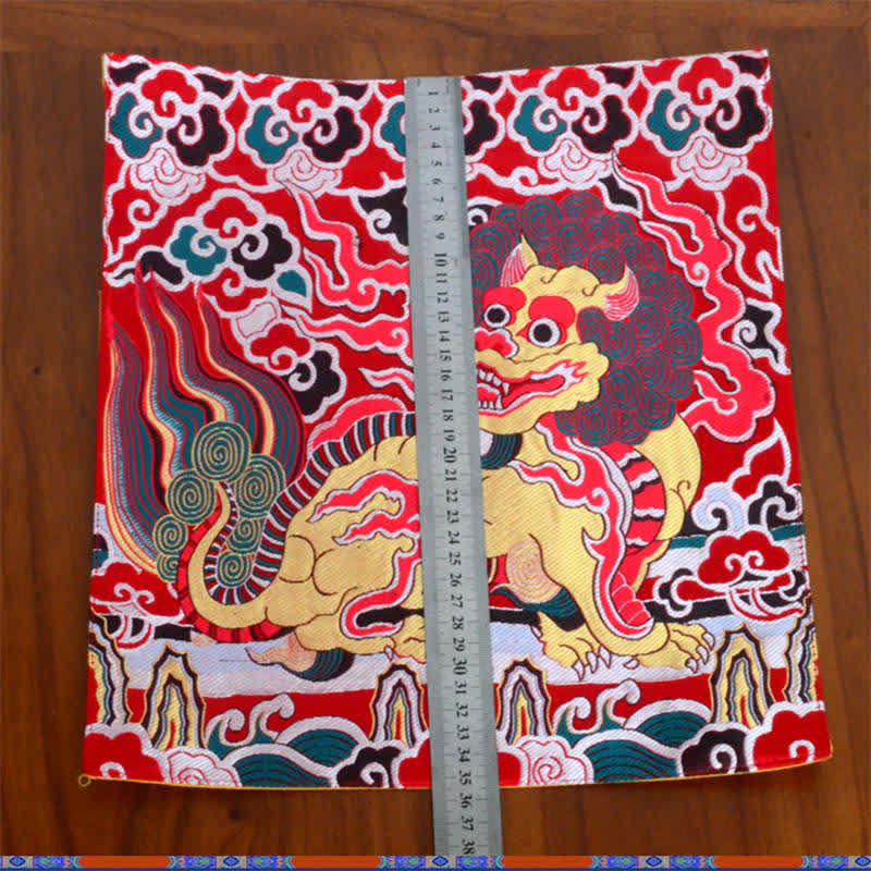 Tapis d'autel de prière et de méditation avec symbole Fengshui Kirin