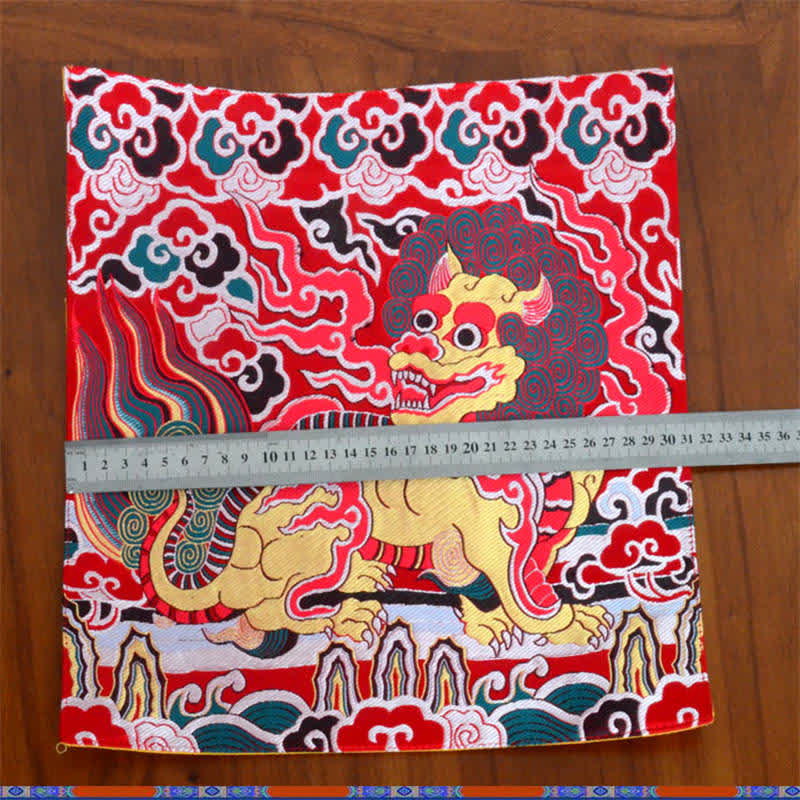 Tapis d'autel de prière et de méditation avec symbole Fengshui Kirin