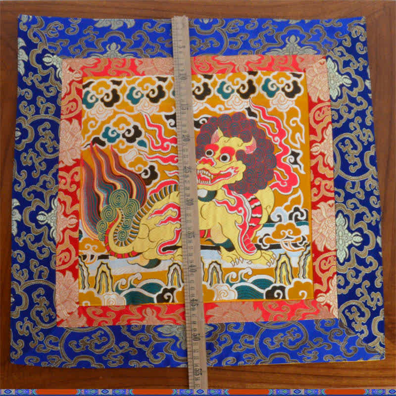 Tapis d'autel de prière et de méditation avec symbole Fengshui Kirin