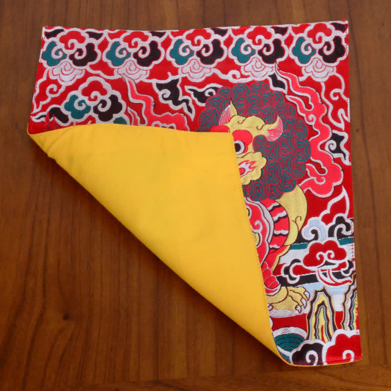 Tapis d'autel de prière et de méditation avec symbole Fengshui Kirin