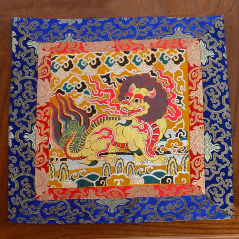 Tapis d'autel de prière et de méditation avec symbole Fengshui Kirin