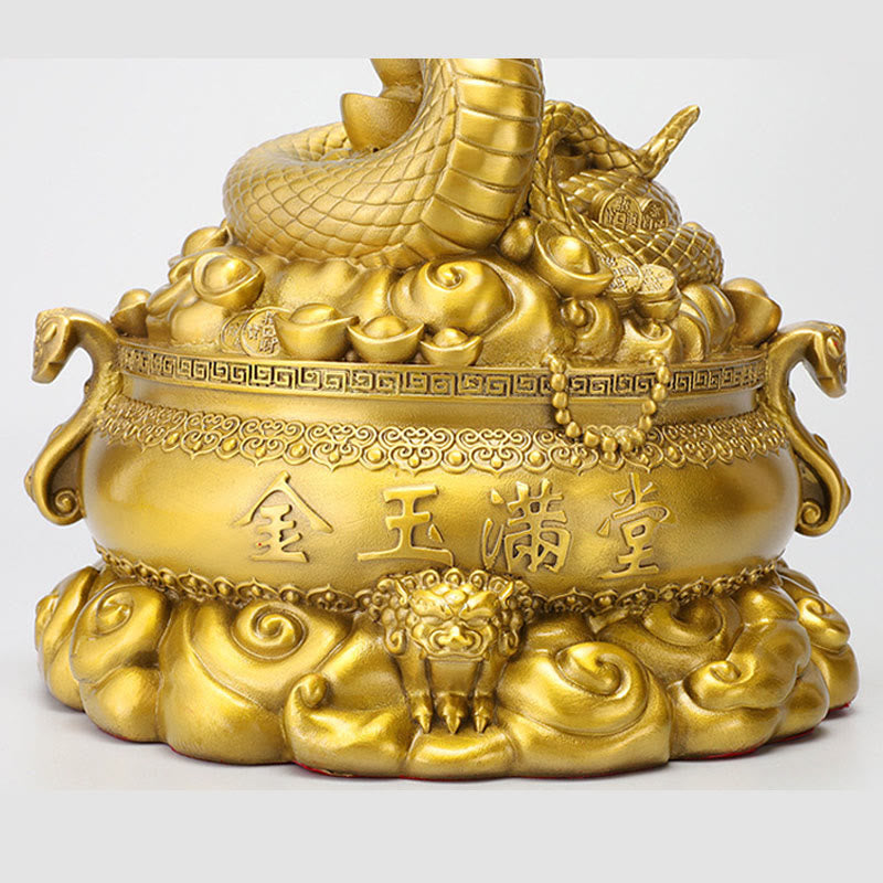 Pièces de cuivre de taille moyenne Année du Serpent Décoration en laiton
