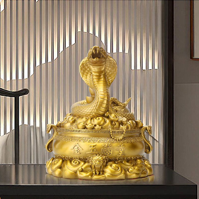 Pièces de cuivre de taille moyenne Année du Serpent Décoration en laiton